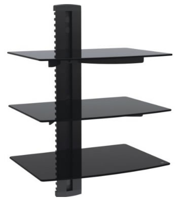 Black floating shelves